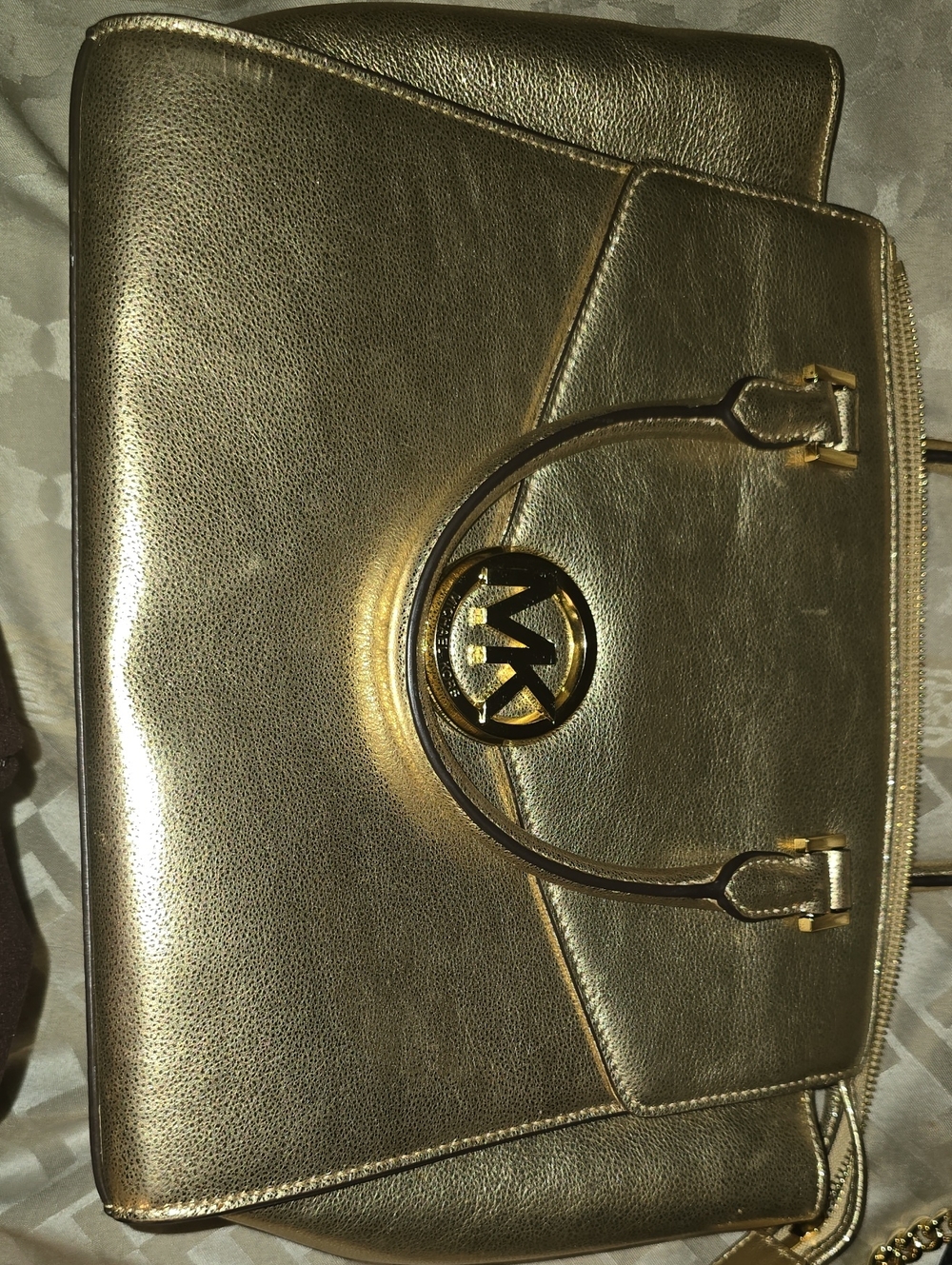 Michael Kors Gold Metallic Satchel